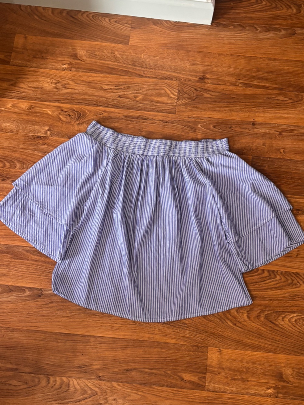 Blue Striped Off-Shoulder Women’s Shirt